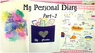 My Personal Diary Part2  Simple way to decorate Diary Pages  Journal Writing  Bullet Journal [upl. by Drawdesemaj272]