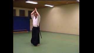 Aikibatto solo iai sword exercise with katana by Stefan Stenudd in 2001 [upl. by Nihcas982]