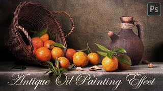 Photoshop How to Create the ANTIQUE OIL PAINTING Effect [upl. by Fee]