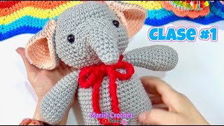 Elefante bebe tejido a crochet paso a paso Clase 1 [upl. by Dahij18]