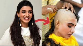 Samantha headshave for new look  Headshave fantasy  Actress Haircuts [upl. by Alyaj]