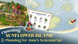 Introducing Sunflower Island and Prepping for June 2024 Seasonal Set Junes Journey [upl. by Solegnave67]