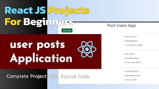 Posts Users App Reactjs Projects for beginners reactjs tutorials reactjs project [upl. by Toille]