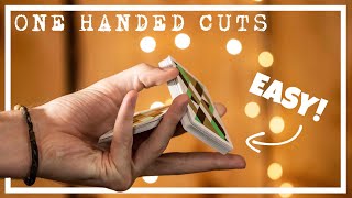 3 BEGINNER One Handed Cuts  CARDISTRY TUTORIAL BUNDLE [upl. by Adaminah]