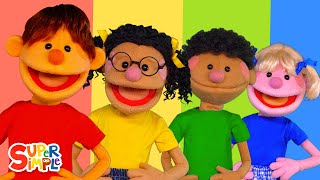 Red Yellow Green Blue featuring The Super Simple Puppets  Kids Songs  Super Simple Songs [upl. by Elyk302]