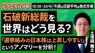 【テクニカル分析】今週の株式市場「政治の季節」を迎えた日本株と「リスクオン」の海外株～今後の展開は材料の組み合わせ次第～＜先週の株式市場と今週の見通し＞（土信田 雅之）【楽天証券 トウシル】 [upl. by Niriam]