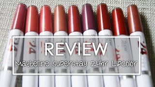 REVIEW  Maybelline Super Stay 24hr Lipcolor [upl. by Gleda386]