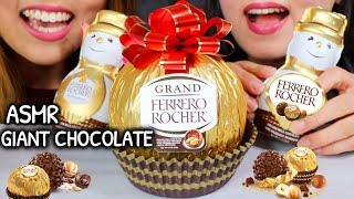 ASMR GRAND FERRERO ROCHER CHOCOLATE 페레로로쉐 초콜릿 리얼사운드 먹방 チョコレートcoklat चॉकलेट  KimampLiz ASMR [upl. by Ormsby]