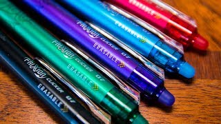 Erasable Gel Pens  Pilot Frixion Clicker Retractable Gel Pens Review [upl. by Popper722]