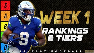 Top 40 Running Back Rankings  Week 1 Fantasy Football [upl. by Edson]