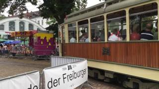 Freiburg Wiehre Historische Straßenbahn Wiehremer Feuerwehrfest Juli 2016 [upl. by Eiramacissej]