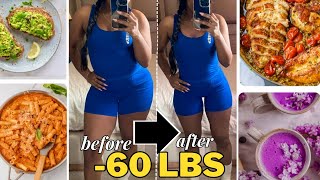 WHAT I EAT IN A DAY TO LOSE WEIGHT  60 LBS WEIGHT LOSS IN 6 MONTHS [upl. by Shandie]