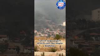 İzmirde yangın yerleşim yerlerine ulaştı Bazı bölgeler boşaltılıyor izmir yangın [upl. by Israel]