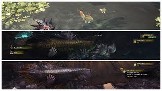 【MHW】巨大種魚類  小金魚王 大黃金魚 大白金魚 [upl. by Inalawi]