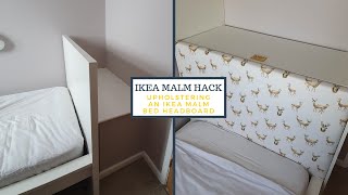 Upholstering An IKEA MALM Bed Headboard  IKEA Hack [upl. by Ferri]