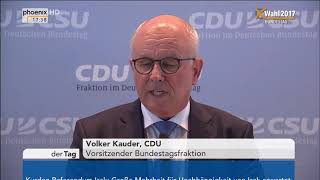 Statement von Volker Kauder CDU zur Wahl zum Fraktionsvorsitzenden [upl. by Kir]