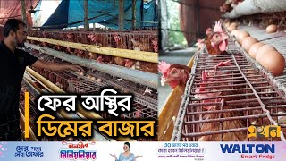 সপ্তাহ ব্যবধানে ডজনে বেড়েছে ৩০ টাকা  Egg Market  Egg Price  Ekhon TV [upl. by Hassi]