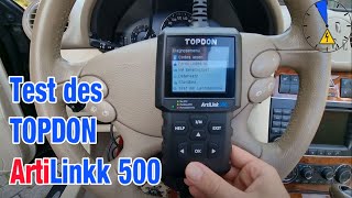 Test des OBD2 Scanner  Topdon Artilink 500  30 Rabattcode für euch [upl. by Nnyltiac251]