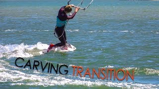 Carving Turns  Transitions twintip kitesurf  kiteboard tutorial [upl. by Schreibman745]