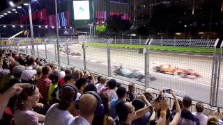 1st Lap of the F1 Singapore Grand Prix 2013 [upl. by Iadrahs]