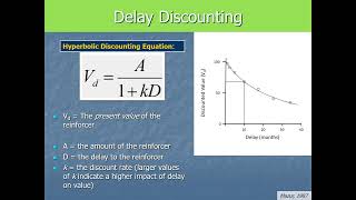 Behavior Analysis and Learning  Choice Behavior Pt4  Delay Discounting [upl. by Yelhs]