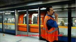 Jubilee line 1996 stock train at Waterloo  New York style announcements on Friday evening [upl. by Darahs]