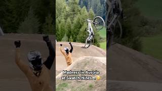 Bikepark MADNESS in Austria🚀😳 viral mtb mountainbike downhill bike sendit crazy shorts [upl. by Wyatt80]