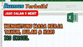 Rumus Excel Terlengkap Cara Menghitung Masa Kerja Tahun Bulan Hari dengan Mudah [upl. by Beal]