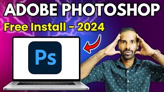 How to Install Adobe Photoshop for Free on Windows PC  Laptop✅ [upl. by Shepard]