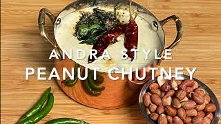 Andhra Peanut Chutney  Groundnut Chutney without coconut  Idli peanut chutney recipe [upl. by Ophelie304]