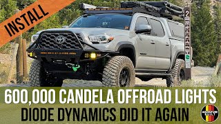 BEST OVERLANDING LIGHTS  FULL DIODE DYNAMICS LED LIGHT INSTALL  TOYOTA TACOMA OVERLAND RIG [upl. by Orazio]