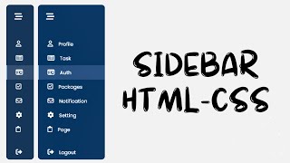 Responsive Sidebar Using HTML CSS  Sidebar HTML CSS  Sidebar Menu HTML CSS [upl. by Kristos]