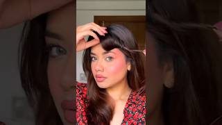 Curtain bangs without cutting your hair 😱♥️ curtainbangtutorial curtainbangs haircut [upl. by Kester60]