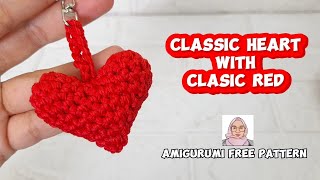 Classic Heart  Amigurumi Free Pattern [upl. by Li]