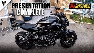 LA MT07 DE BATMAN  😵😱  Présentation  Akrapovic [upl. by Harman]