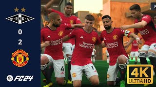 FC 24  ROSENBORG VS MANCHESTER UNITED  FRIENDLY MATCH 4K [upl. by Gotthelf848]