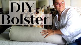 DIY bolster pillow cover with invisible zipper [upl. by Estes]