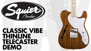 Squier  Classic Vibe Telecaster Thinline Demo at GAK [upl. by Mcnelly]