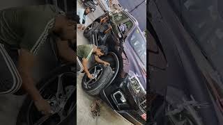 Scorpio N 17 inch alloy wheels installation alloywheels trendingshorts mahindra [upl. by Alayne]