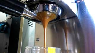 Rancilio Silvia coffee machine extraction sample  Avis MegaMod Brew Timer mod [upl. by Ytitsahc]