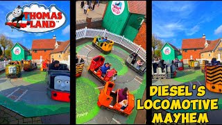 Diesels Locomotive Mayhem Thomas Land Drayton Manor Theme Park UK [upl. by Evan]