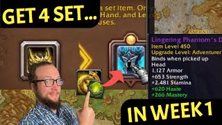 FASTEST way to get a Catch Up 450 4 SET for Season 3 Using Season 2 Set Bonus  WoW Dragonflight [upl. by Enatan]