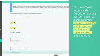 Tutoriel pour accepter le transfert d’un véhicule et le faire immatriculer dans SAAQclic [upl. by Eslehc]