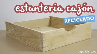 Cómo hacer estanterías para libros con un cajón de madera [upl. by Yhtimit]