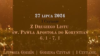 GodzinaCzytań  I Czytanie  27 lipca 2024 [upl. by Alcus]