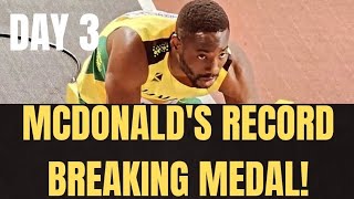 JAMAICAS RUSHEEN MCDONALD SMASHED RECORDS ON HIS WAY TO 1ST INDIVIDUAL GLOBAL MEDAL [upl. by Nations]