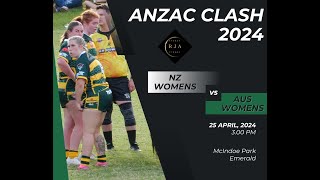 ANZAC DAY NZ v AUS Womens Rugby League 2024 [upl. by Elset654]