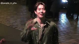 Choi Woo Shik 최우식  Ami Menswear FallWinter fashion show in Paris  18012024 [upl. by Buffum502]