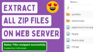 How to Extract ZIP Files on Web Server [upl. by Airottiv886]