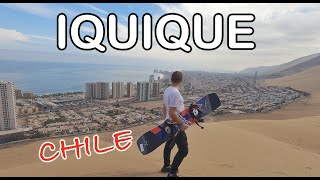 TRYING SAND BOARDING amp IQUIQUE  CHILE CAMPERVAN SERIES BACKPACK CHILE 🇨🇱 [upl. by Ilegna958]